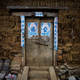 In 2009, this red line on a wooden door of a home in Donggou Village in Henan indicates the new water level of the expanded Danjiangkou Reservoir.